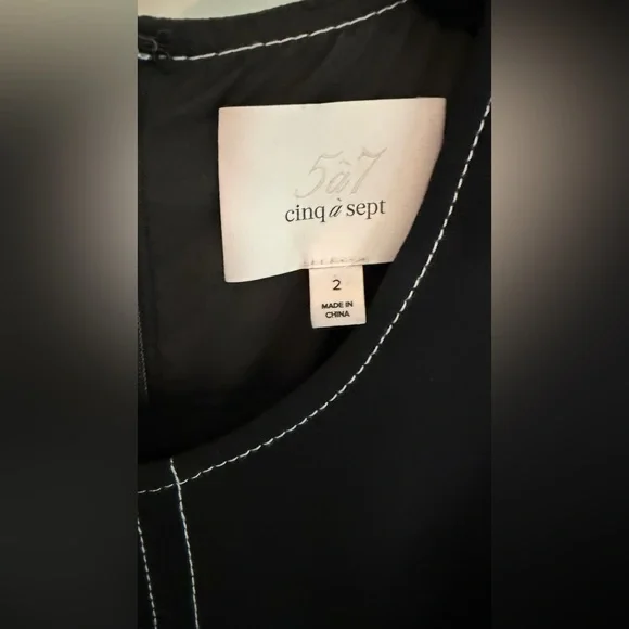 Cinq à Sept Cathy Sleeveless Crepe Minidress with Pleating - Sz 2 - Picture 6 of 6